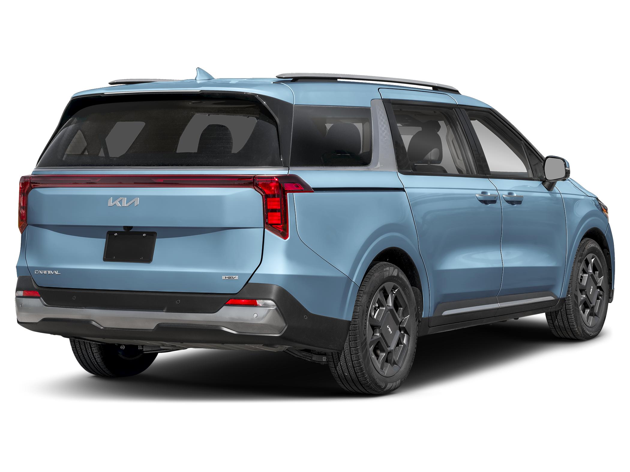 2027 Kia carnival SX Hybrid — rear three-quarter view