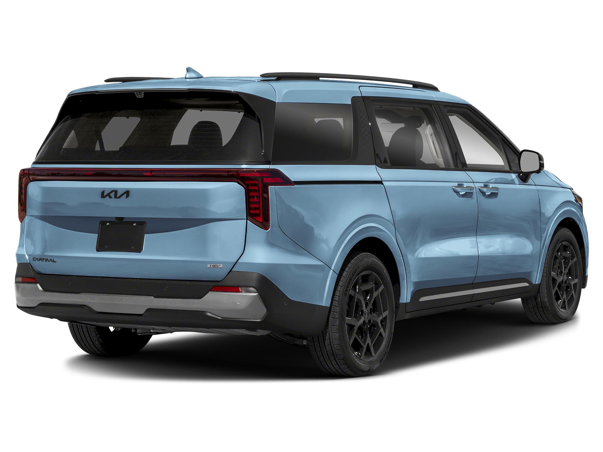 2027 Kia carnival SX Prestige Hybrid — rear three-quarter view