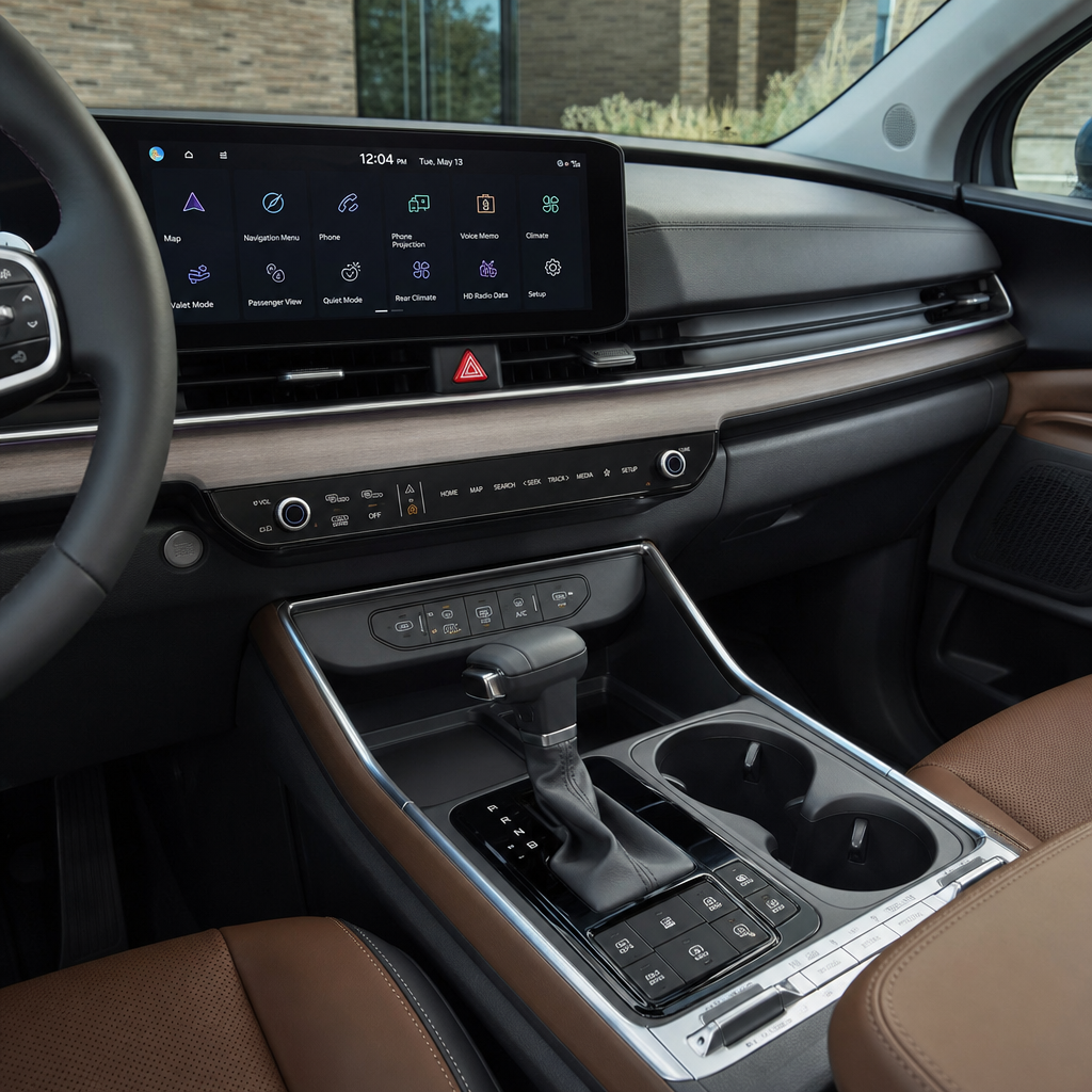 2027 Kia carnival EX — Tuscan Umber/off-black Leather