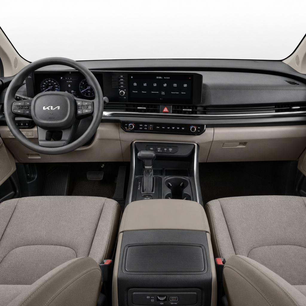 2027 Kia carnival LX — Taupe/Off-Black