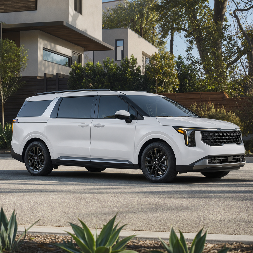 2027 Kia carnival SX Prestige Hybrid — Snow White Pearl