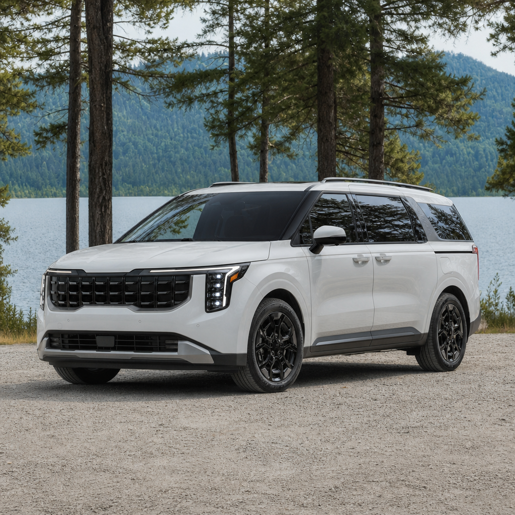 2027 Kia carnival SX Prestige Hybrid — Snow White Pearl