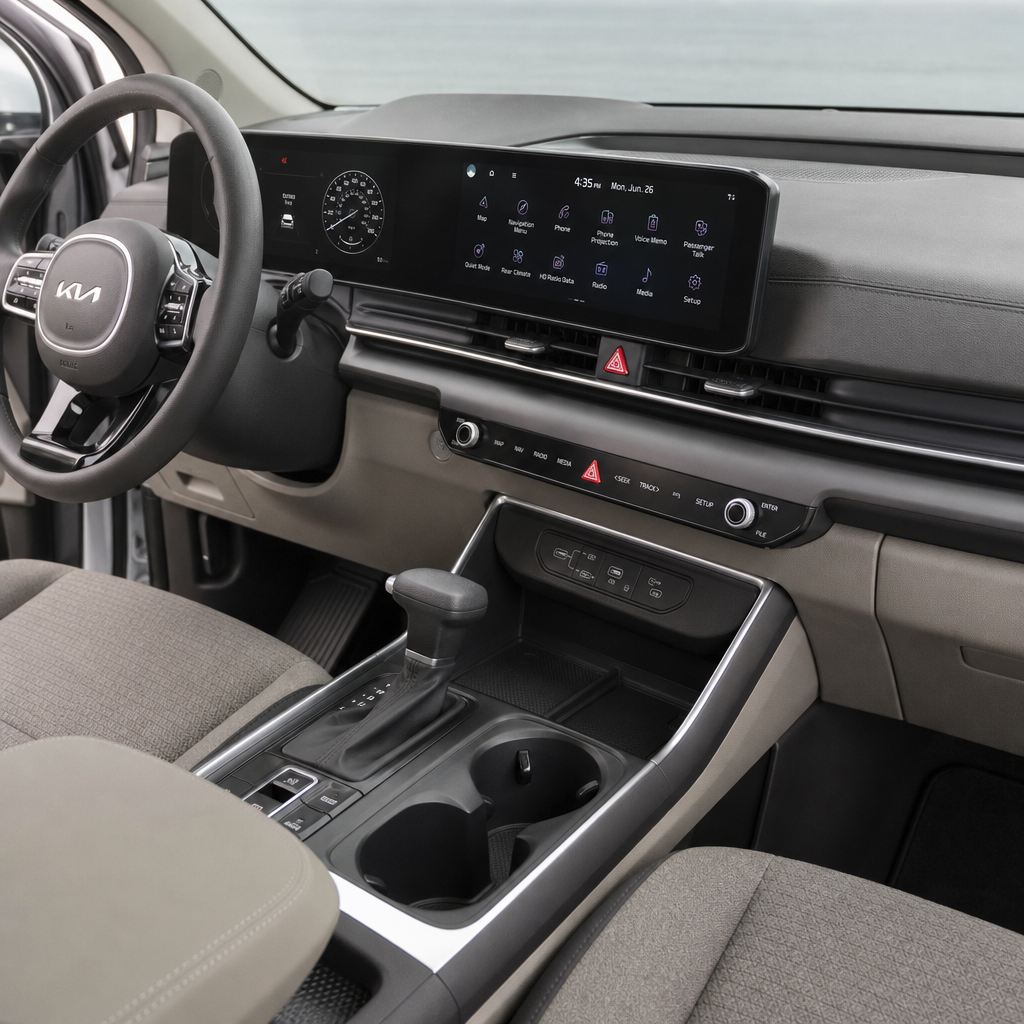 2027 Kia carnival LX — Taupe/Off-Black